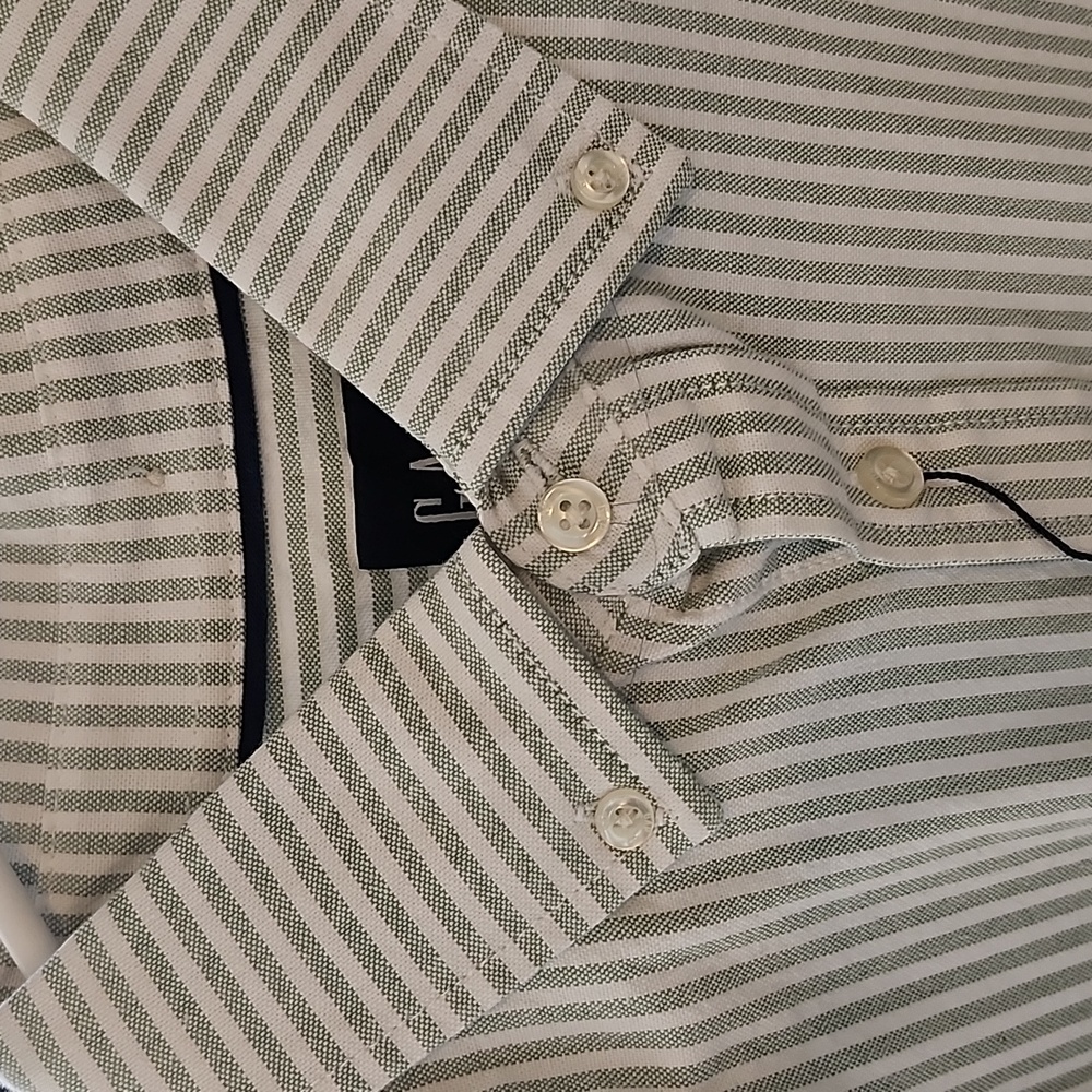 Gap striped Green Men's Shirt, medium - Picture 5 of 10